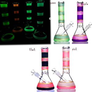 Vidro colorido Bongo Downstem Perc Aughty Dab Rigs de vidro Bubbler Oil Queimador de Óleo Acessórios de fumo de fumar iconhahs 14mm tigela