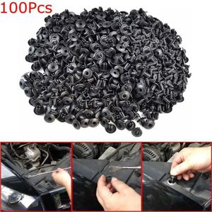 100 pièces universel mixte Auto attache voiture pare-chocs Clips retenue Rivet porte panneau garde-boue doublure vis