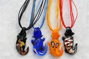 Mix Farbe Tier Murano Lampwork Glas Anhänger Charms Schmuck Halskette Geschenk