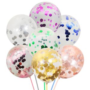 18 tum rund transparent konfetti latex ballong bröllop layout dekoration baby shower födelsedagsfest dekoration stora ballonger xmas dekor boll HY0357