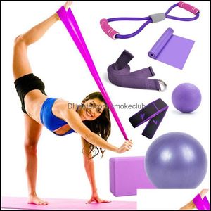 Ausrüstungen liefert Sport im Freien Widerstandsbänder Vip Link für Kunden, 7 Sets Fitnessgeräte Yoga Spannung Pilates Bälle Training Gy