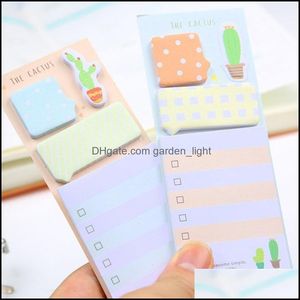 Forniture per quaderni Ufficio Scuola Business Industrial Noverty Cactus Kawaii Sticky Notes Cancelleria Planner Adesivi Memo Pad Cute Papeleria