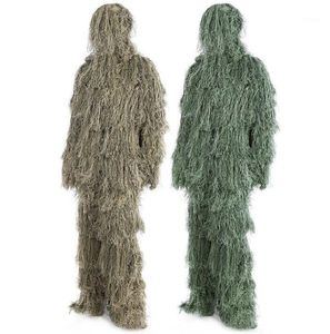 Jagd-Sets Secretive Woodland Ghillie-Anzug Luftaufnahmen Scharfschütze Grüne Kleidung Erwachsene Tarnung Dschungel Multicam-Kleidung1