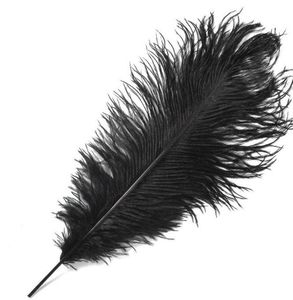 2021 Nowy Hurtownie 100 sztuk / partia 5-8 cal Black Strusi Feather Do Wedding Tle Centerpiece Wedding Decor Party Supply Event