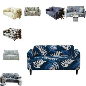 Stolskydd 1/2/3/4 Sits Stretch Slipcovers Sectional Elastic Sofa Cover Printed Polyester Soffa för vardagsrumsinredning