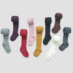 8 Colori Cotone 2-9 Anni Girs Bambini bambina collant autunno e inverno Collant tinta unita caldo 211028