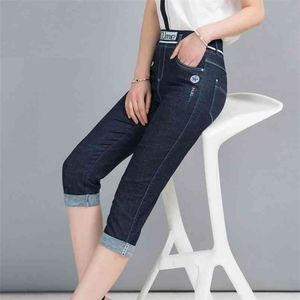 Denim Skinny Jean Streetwear High Waist Ladies Black Ołówek Spodnie Plus Size 3XL 4XL 5XL Spodnie Odzież damska 210809