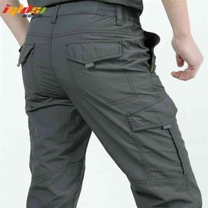 Szybkie Suche Spodnie Casual Mężczyźni Letnie Wojskowe Spodnie Wojskowe Spodnie Męskie Tactical Cargo Spodnie Męskie Lekkie Wodoodporne spodnie 210723