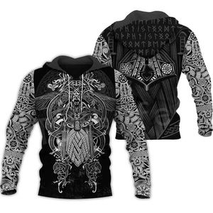 Tessffel Unisex Vikings Tattoo Viking Warriors Fashion Harajuku MenWomen HipHop 3DPrint zipper/Sweatshirts/Hoodies/Jacket s-5 210730