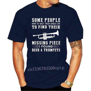 Men T Shirt MISSING PIECE I FOUND TRUMPETS AND BEER Women T-Shirt G1217