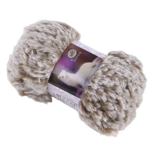 1pc 50g /ロール模造ミンクウールヤーン編み猫の毛皮のセーターの赤ん坊の柔らかいふわふわの太いラインかぎ針編み糸の針仕事編みY211129