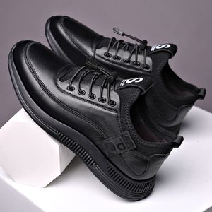 Winter Spring Elevator Shoes for Men Casual Cow Leather Sneakers Designer Shoes Zapatos Lift Shoes Men Increased