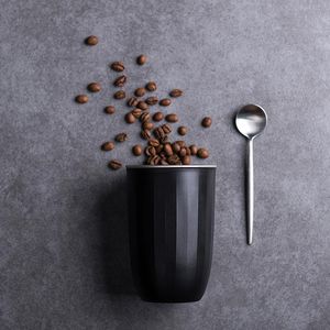 Kubki Para Prosta Moda Ze Stali Nierdzewnej Dwuwarstwowa Dwuwarstwowa Otwarta Kubek Pionowy Tekstura Anti-Slip Coffee