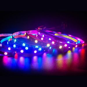 Dünne LED-Streifen großhandel-Streifen DC V ultradünne RGB Smart LED Pixel Streifen Lichtstange mm WS2812B Rainbow Colors Individuell adressierbare Breite PCB