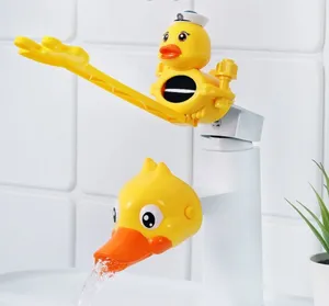 Badkänningskranar Sprinkler Barnens handtvätt Silikon Artifact Baby Anti-Splash Head Förlängd Tap Guide Gutter