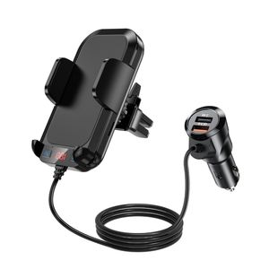 A20 Pro Car Charger Dual USB MP3-spelare Bluetooth-mottagare FM-sändare ringer handsfreehållare