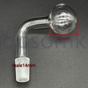QBSOMK 14mm 18 mm hembra femenino claro Pyrex Glass Glass Glass Burner Tubos de agua para plataformas de petróleo Bongs de vidrio Tazones grandes gruesos para fumar