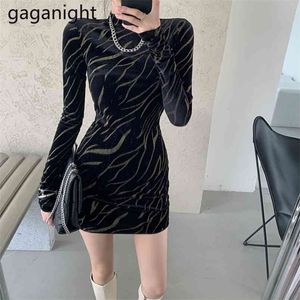 Mode Frauen Bodycon Kleid Langarm Sexy Wrap Hüfte Mini es Zebra Gestreiften Club Party Damen Bleistift 210601