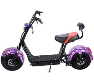 Renkli Mini 50 Renk Özelleştirilmiş Elektrikli Scooter Geniş Lastik 1500 W Off-Road Motosiklet