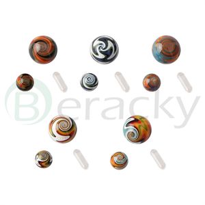 14mm 22mmOD Smoking Terp Slurper Pearls Set With Quartz Pill Glass Marbles Sets For Slurpers Banger Nails Water Bongs Dab Rigs Pipes