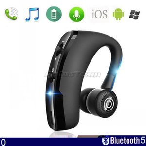 Fashion V9 Auricolari Vivavoce Business Bluetooth Cuffie con microfono Gancio per l'orecchio Auricolare wireless per iPhone Samsung Huawei Smartphone Android