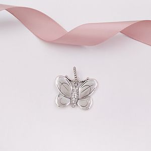 925 Sterling Silber kleine Mädchen Schmuck machen Pandora dekorative Schmetterling DIY Halloween Charms Mama und ich Armbänder für Frauen Kette Perlen Armreif 397933CZ