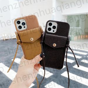 İPhone 15 Pro Maks Kılıfları İçin Kadınlar Crossbody Tasarımcı Telefon Kılıfı Apple iPhone 14 Pro MAX 13 PRO 12 11 XS XR Case Marka iPhone Kılıf Kart Sahipleri Mobil Kapak Omuz Kayışı