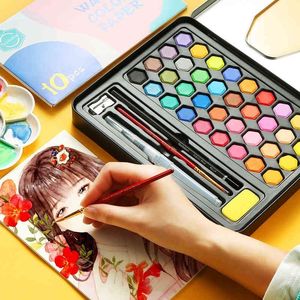 36 High Quality Solid Pigment Watercolor Paints With Water Color Portable Brush Pen For Professional Painting Art Supplies