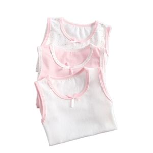 girl sleeveless tanks vests kids cotton lace clothes baby girls tops clothing for 3-10 years children 4095 02 210622