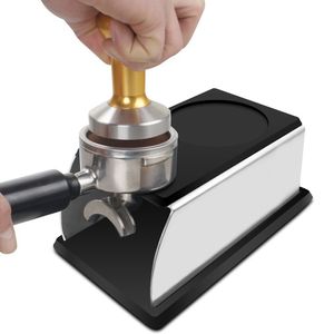 Realand Robusto acciaio inossidabile Silicone Espresso Tamper Stand Barista Tool Pressing Holder Rack Shelf Coffee Machine 210309