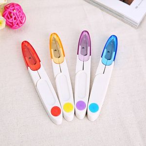 1200st/Lot U Shape Clippers Sying Trim Scissors Nippers Transparent Cover Mini Cross-Stitch Embrodery Clipper Cutter Dh9475