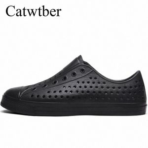 Catwtber Youth Summer Casual Flats Beach Mens Comfortable Sandals Nativ Brand Sneakers Breathable House Garden Clogs Work Shoes Blue S f60j