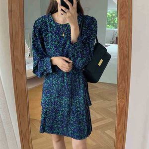 Lato Plised Girls Romantic Printing Loose Sexy Femme All Match Party Streetwear Prom Mini Sukienki Vestidos 210525