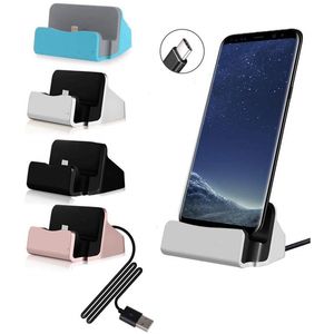 Usb C Dock Station Type C Cell Phone Chargers Charging Stand for Huawei P20 P30 Pro Samsung Galaxy S8 S9 S10 Plus Xiaomi Phones Docking Usbc Charger