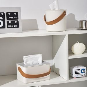 Tissue Boxes & Napkins Home Box Storage Desktop Pumping Portable Roll Paper Holder Napkin Dispenser Decoration