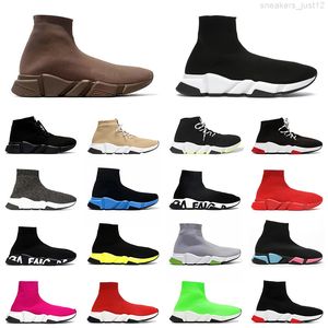 Sapatos de meia 2021 tênis feminino preto branco triplo bege rosa sola clara designer de moda masculino sapato casual plano jogging caminhada