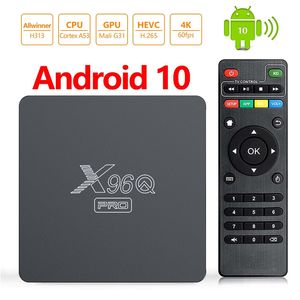 X96Q Pro TV Box Android 10 Smart TVBOX Allwinner H313 Quad Core 4K 60fps 2,4G WiFi Google Playstore X96 Mini