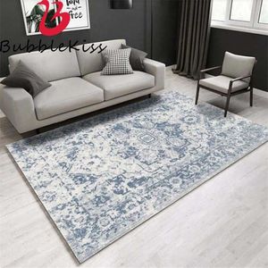 Mattor för vardagsrum europeisk klassisk blå abstrakt mönster matta vardagsrumsbord Tillbehör område matta till sovrum 211217
