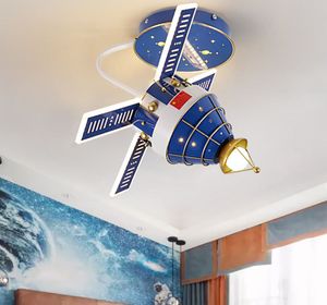 Creative Space Satellite LED taklampa Personliga Barnrum Dekoration Kids Hallway Remote Control Belysning Fixture