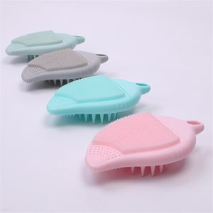 Çok İşlevli Peeling Shampoo Yüz Temiz Fırça Saç Derisi Masaj Silikon Vücut Scrubber Bebek Banyo Araçları XBJK2107