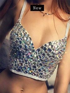 Lenejelas Halter Neck Haut Sexy Bez Ramiączek Rave Odzież Krótkie Topy Camisole Dla Kobiet Moda Topy Damskie Crop Bustier Gorset 210608