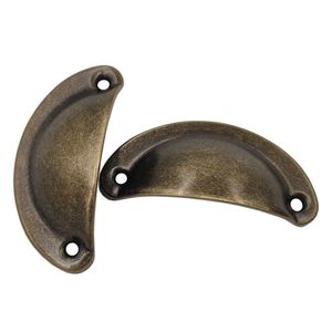 20pcs Retro Bronze Shell Knob Drawer Drawer Pull Handle Cabinet Handle Kitchen Door Knobs Decorative Hardware 70mm 608 R2