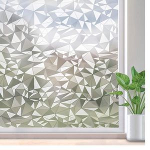 Window Stickers LUKCYYJ Privacy Film Decorative Clings 3D Decals Static Self-adhesive Door Glass Films UV Blocking