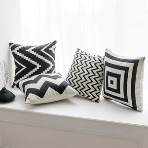 Wholesale black sofa couches for sale - Group buy Pillow Case Pack Of Embroidered Throw Case Decor Black And White Geometric Cushion Cover For Couch Sofa X18 Inch