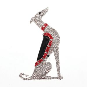 10 TEILE/LOS Heißer Verkauf Brosche Phantasie Silber Kristall Strass Emaille Tier Pudel Hund Pins Für Frauen Männer Dame Geschenk