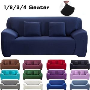 Solid färg elastisk soffa täcker spandex modern polyester hörn soffa soffa slipcover stol protector l form behöver 2 stycken 211102