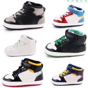 3pairs/lot!baby leather High Top Sneakers Crib Infant First Walkers Boots designer shoes kids Slippers Toddlers Soft Sole Slip-on slipper