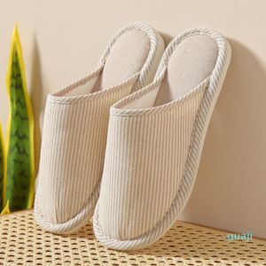 Slippers Men of the Woman Solid Color Autumn Winter Chinese House Inside Beadroom Cotton slippers