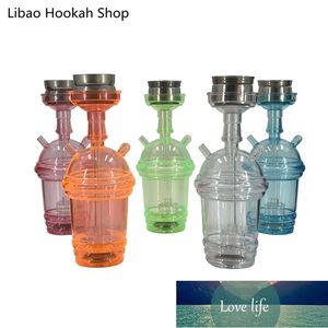 Acrylic Hookah 26.5x10.5cm Shesa Pipe Cup Set med LED-ljus Narguile Completo Chicha Bowl Vattenslang Rökning Shisha Accessorie