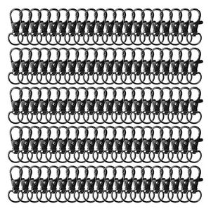 Keychains 100Pcs Jewelry Key Rings Black Lobster Claw Clasp Making Accessories Fastener Hook Bracelets DIY Gift For Family Friends